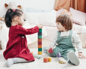 two children playing